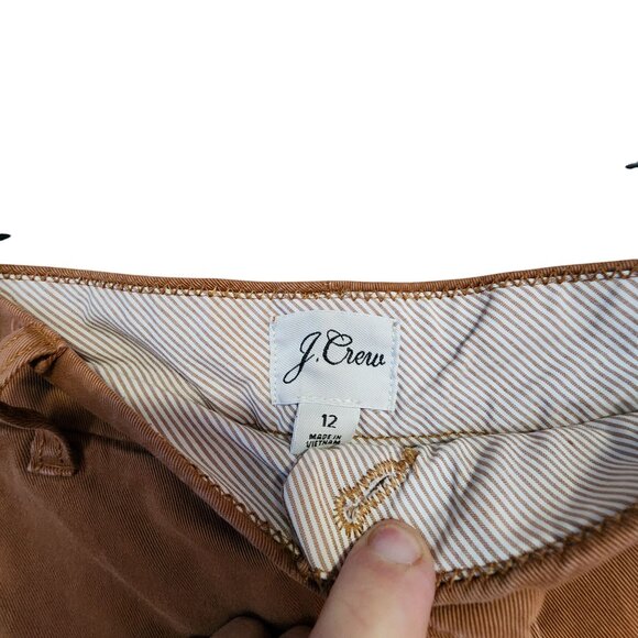 J Crew 4" stretch chino shorts Brown Womens Size 12 - Picture 3 of 3